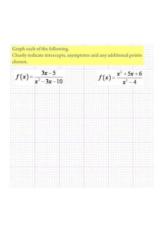 Image result for Graph of Rational Function PDF
