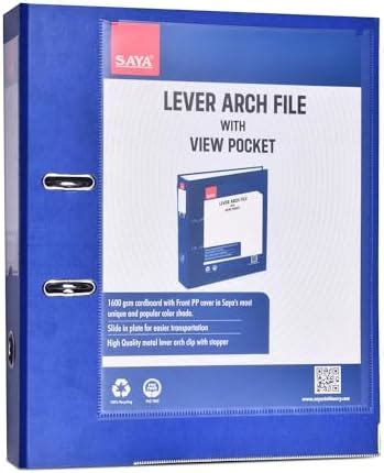 SAYA PP Lever Arch Binder Box File for A4, Letter, Legal & FS Size ...