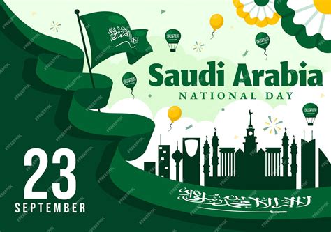 National day of saudi arabia on 23rd september with kingdom of saudi ...