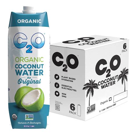 Amazon.com : C2O Pure Coconut Water Organic | Plant Based | Non-GMO ...