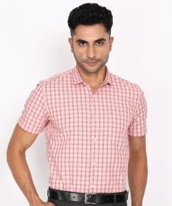 PETER ENGLAND Men Checkered Formal Orange Shirt - Buy PETER ENGLAND Men ...