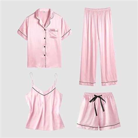 knqrhpse Pajamas for Women,Silk Pajamas for Women Satin Pyjamas Women's ...