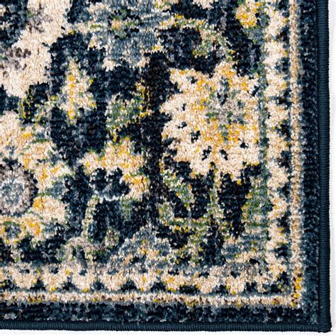 Olivia Navy Floral Area Rug 5x7 | At Home