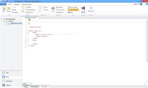 Microsoft WebMatrix Tutorial 的图像结果