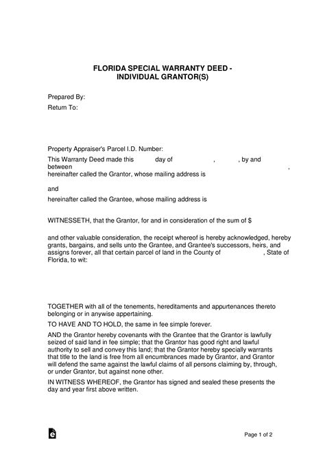 Florida Property Deed Types at Madeleine Seitz blog