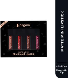 Pilgrim Mini Liquid Lipstick 4 in 1 Pack Smudgeproof, Hydrating ...