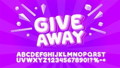 3d font alphabet letters with numbers Royalty Free Vector