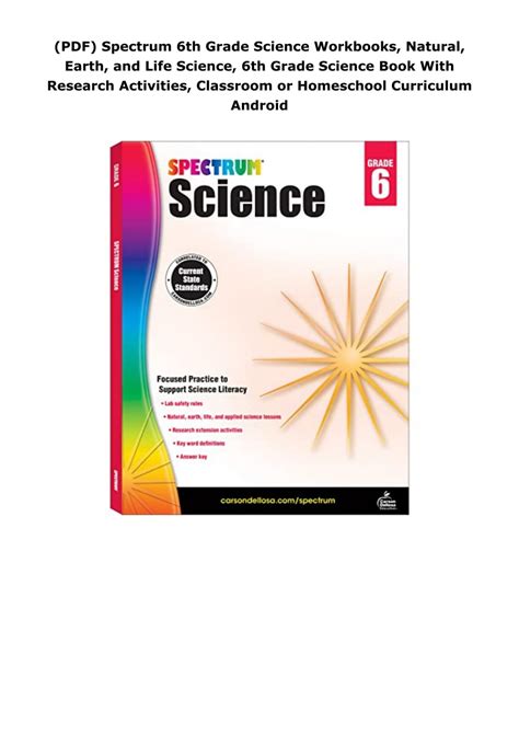 (PDF) Spectrum 6th Grade Science Workbooks, Natural, Earth, and Life ...