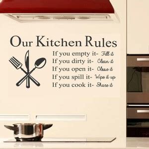 Asmi Collections 60 cm Kitchen Rules Self Adhesive Sticker Price in ...
