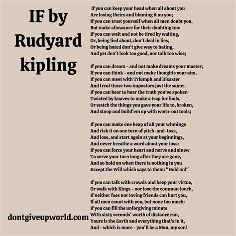 Rudyard Kipling If