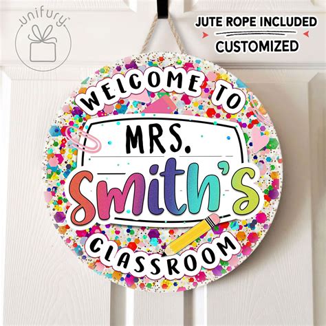 Personalized Teacher Door Sign, Teacher Name Sign, Teacher Gift, Back ...