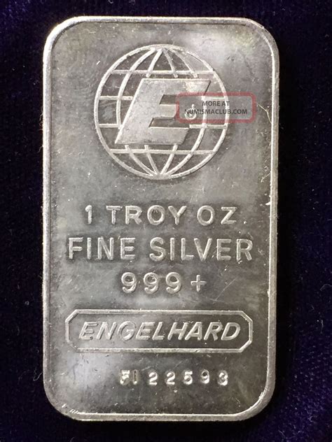 Engelhard, 1 Troy Oz. 999 Fine Silver Art Bar, Large E 1981
