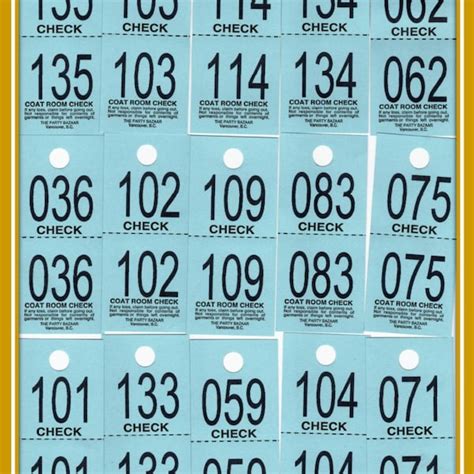 Image result for Plastic Coat Check Tags