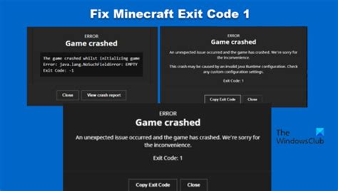 Image result for How to Fix Exit Code 1 Minecraft