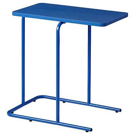 Ikea RIAN Alloy Steel Side Table, Blue, 50x30 cm (19 5/8x11 3/4 ...