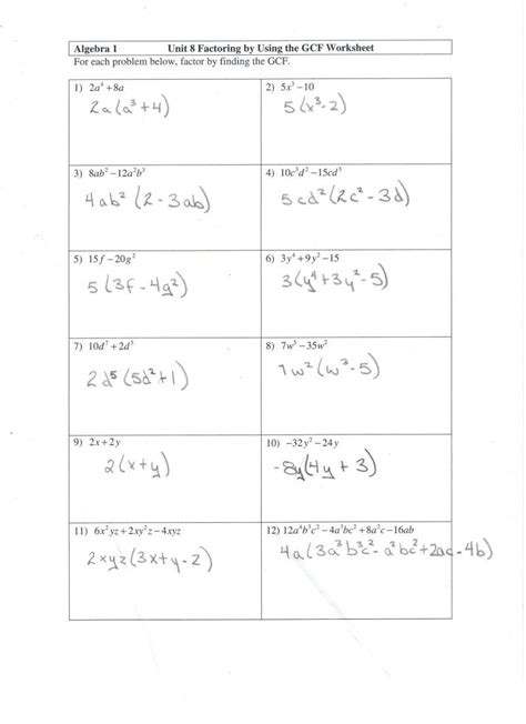 Image result for Factor Algebra Problems with Answers