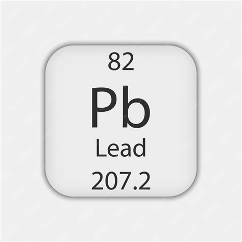 Lead symbol chemical element of the periodic table vector illustration | Premium Vector