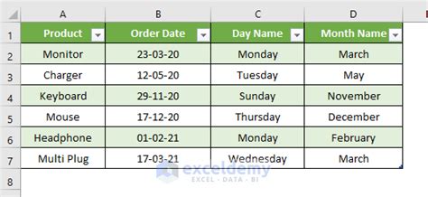 Power Query Date Functions 的图像结果