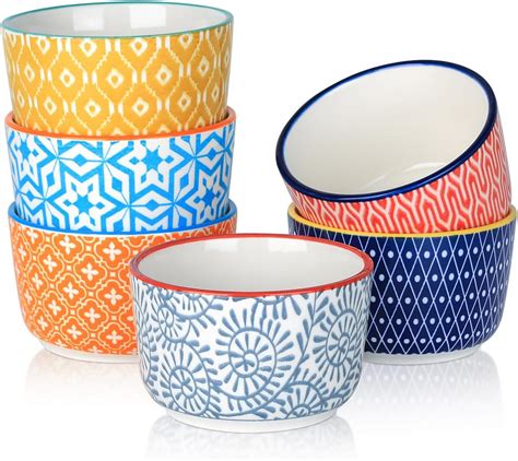 Amazon.com: Selamica Ceramic 6 Oz Ramekins Oven Safe, Creme Brulee ...