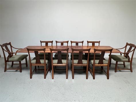 Twelve Dunbar Greene and Greene Dining Chairs by Edward Wormley For ...