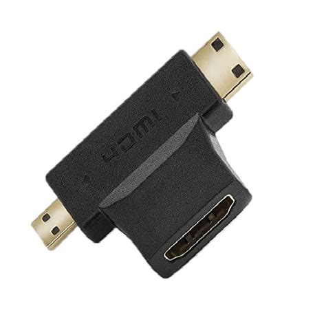 PARUHT 3 in 1 T Shape HDMI Female to Mini & Micro HDMI Male Converter ...