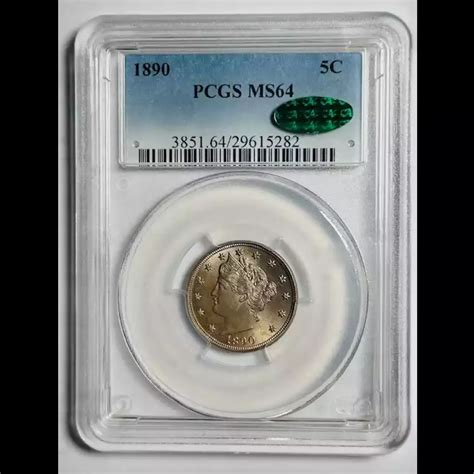 1890 Liberty Head Nickel PCGS MS-64 CAC - Bob Paul Rare Coins
