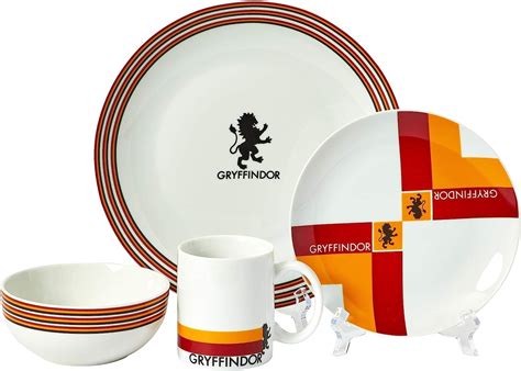 Buy Harry Potter Gryffindor Porcelain 16 piece Dinnerware Set for 4 ...