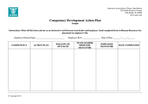 Competency Development Action Plan Template 的图像结果