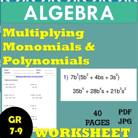 Image result for Multiplying Monomials