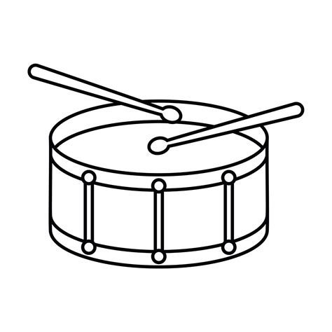 Black and White Drum SVG Clipart, Band Instrument Jpg Image Digital ...