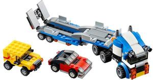 RVM Toys 264 Pcs 3 in 1 Truck Carrier Towing Truck & Crane Building ...