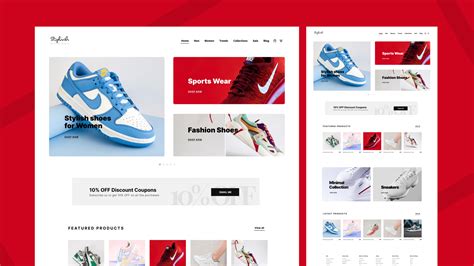 Stylish - Free eCommerce Shoe Store Website Template | Figma
