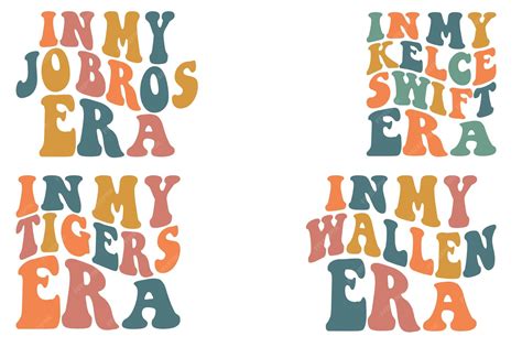 Premium Vector | In My Jo Bros Era In My Kelce Swift Era In My Tigers ...