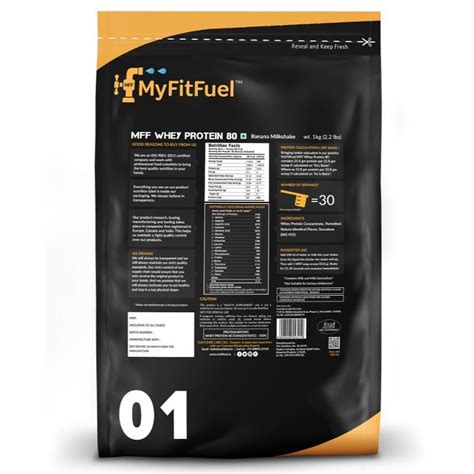 Buy MyFitFuel MFF Whey Protein 80, Banana Milkshake Online