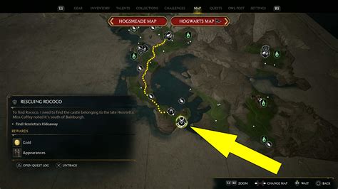 Rescuing Rococo Henrietta Hideaway Guide - Hogwarts Legacy