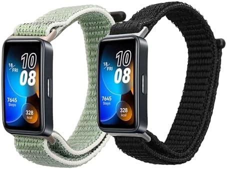kwmobile Nylon Smartwatch Strap Compatible with Huawei Band 10/9 / 8 ...