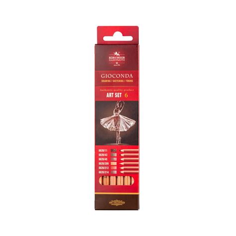 KOH-I-NOOR, Drawing Pencil - GIOCONDA | Soft Pastel | Set of 6 ...