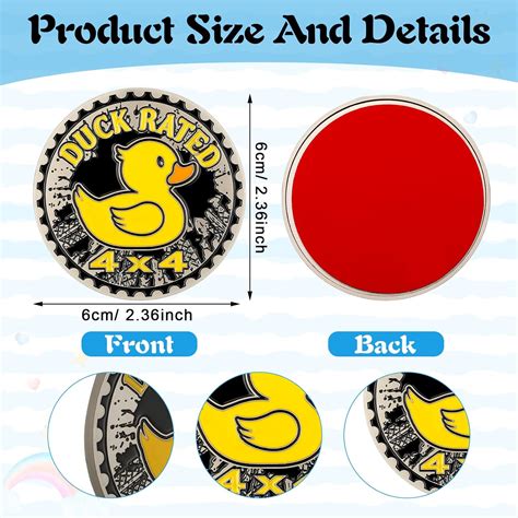 Buy Duck Rated Car Emblem 4 x 4 Metal Automotive Badge 3D Metal Car ...