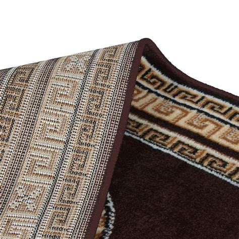 Brown Traditional Rustico Rug/Carpet with Anti Skid Backing ...