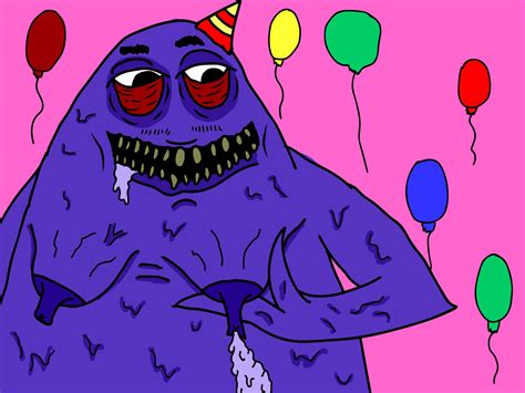 Happy birthday grimace by TheGreenSister on Newgrounds