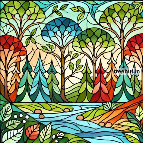 Forest Stain Glass Painting Ideas