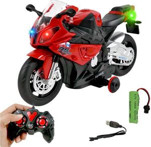 Fun and Learn Plastic 1:20 Scale Remote Control Bike, 360 Degree ...