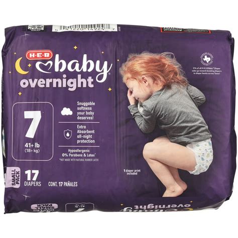 H-E-B Baby Overnight Diapers Jumbo Pack - Size 7 (1 each) Delivery or Pickup Near Me - Instacart