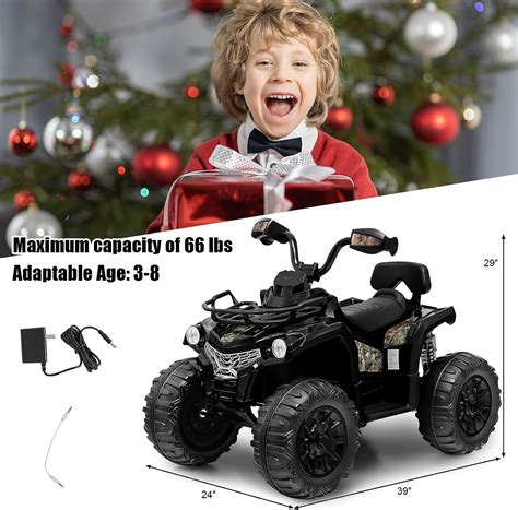 Buy Costzon Kids ATV, 12V Battery Powered Electric Vehicle w/ Music ...