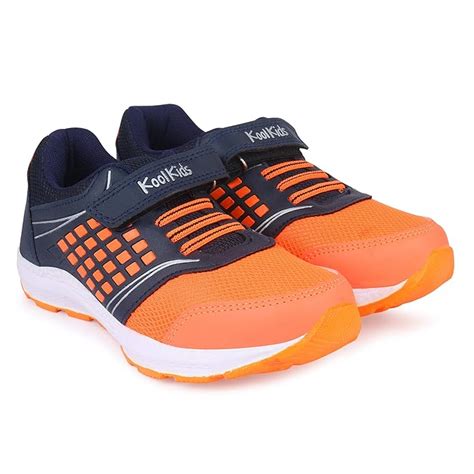 BATA Kools Kids Sports Shoes for Boys & Grirls-Orange/Navy Blue: Buy ...