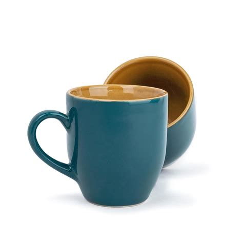 Buy Shay Ceramic Coffee Mug Set, Set of 6, 300ml, Teal Green | Medium ...