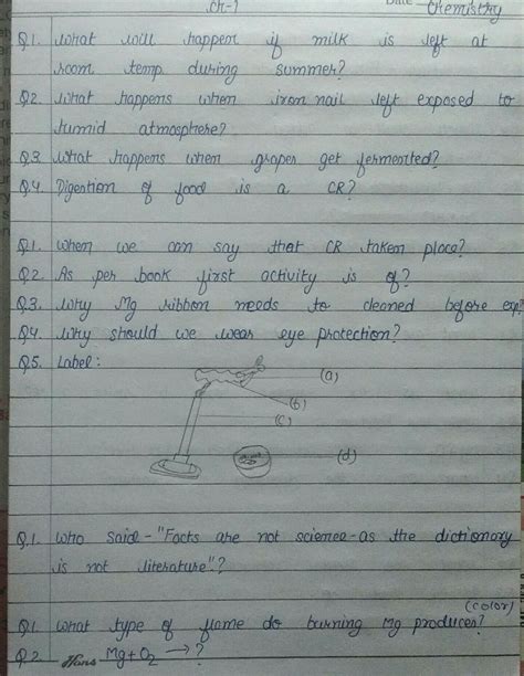 class 10 cbse chapter 1 science important question class 10 - Brainly.in