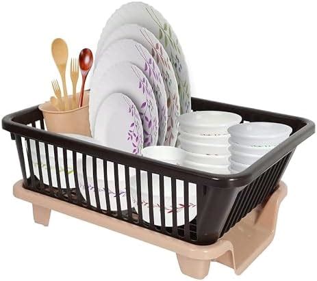 Buy Raawan 3 in 1 Large Durable Plastic Kitchen Sink Dish Rack Drainer ...