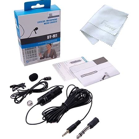 Boya BYM1 Omnidirectional Lavalier Condenser Microphone with 20ft Audio ...