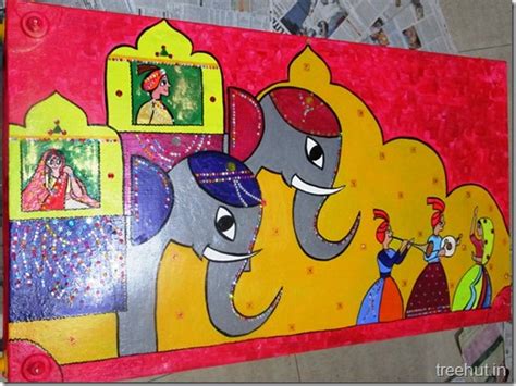 Hand Painted Indian Wedding Trousseau Chest